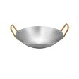 Stainless Steel Wok Fry Pan 22cm Fashion