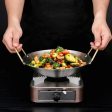 Stainless Steel Wok Fry Pan 22cm Fashion